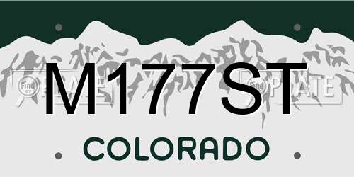 M177ST Colorado License Plate