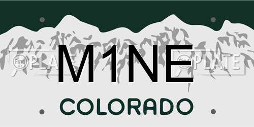M1NE Colorado License Plate