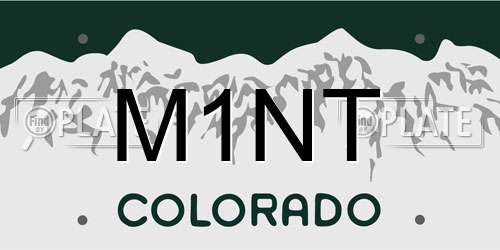M1NT Colorado License Plate