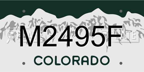 M2495F Colorado License Plate