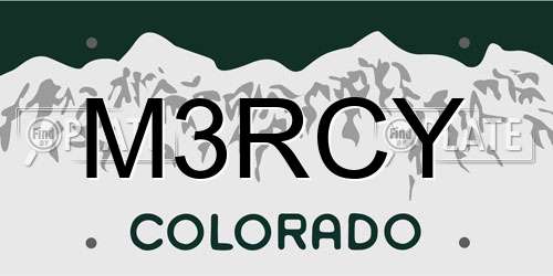 M3RCY Colorado License Plate