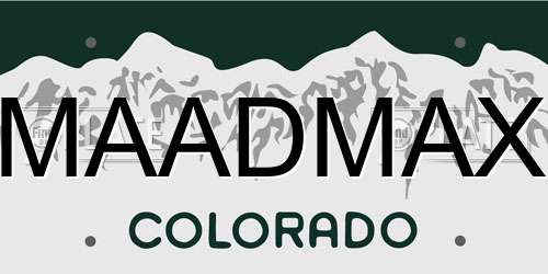 MAADMAX Colorado License Plate