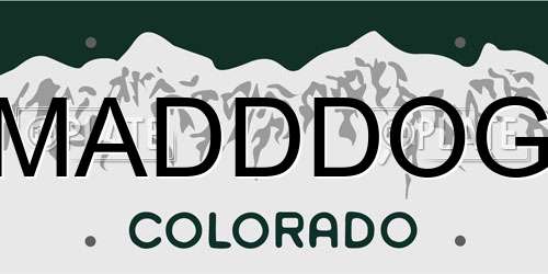 MADDDOG Colorado License Plate