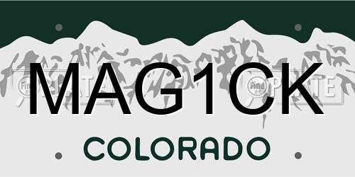 MAG1CK Colorado License Plate