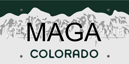 MAGA Colorado License Plate
