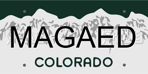 MAGAED Colorado License Plate