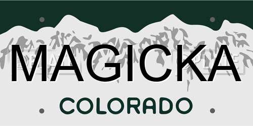 MAGICKA Colorado License Plate
