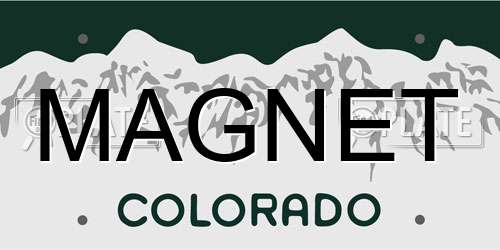 MAGNET Colorado License Plate
