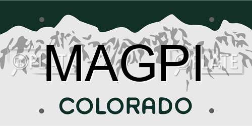 MAGPI Colorado License Plate