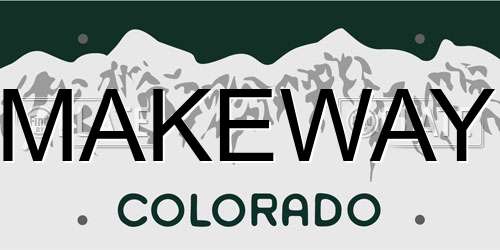 MAKEWAY Colorado License Plate