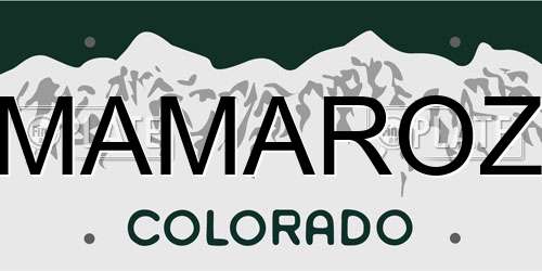 MAMAROZ Colorado License Plate