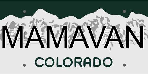 MAMAVAN Colorado License Plate