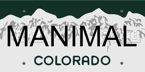 MANIMAL Colorado License Plate
