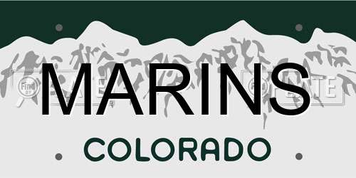 MARINS Colorado License Plate