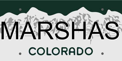 MARSHAS Colorado License Plate