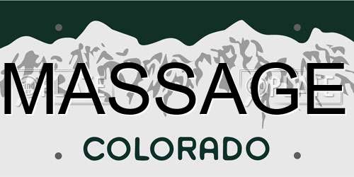 MASSAGE Colorado License Plate