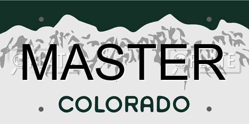 MASTER Colorado License Plate