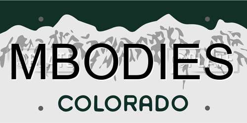 MBODIES Colorado License Plate