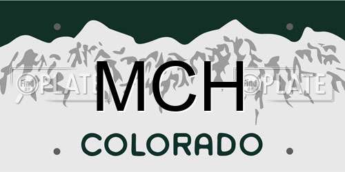 MCH Colorado License Plate