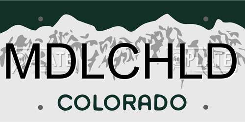 MDLCHLD Colorado License Plate