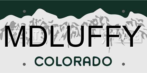 MDLUFFY Colorado License Plate