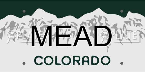 MEAD Colorado License Plate