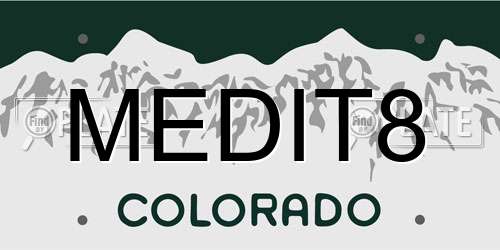 MEDIT8 Colorado License Plate