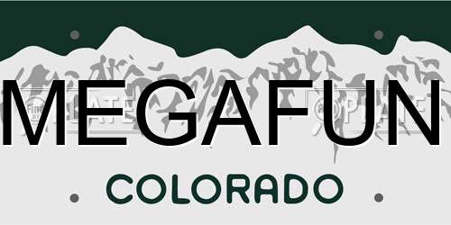 MEGAFUN Colorado License Plate