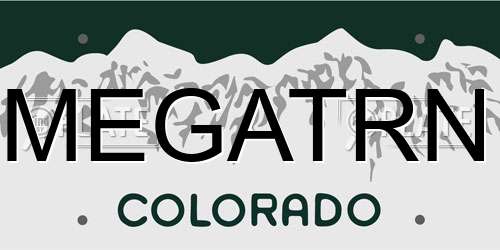 MEGATRN Colorado License Plate