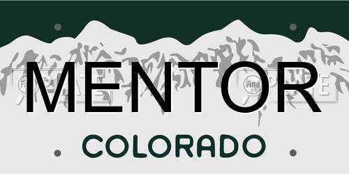 MENTOR Colorado License Plate