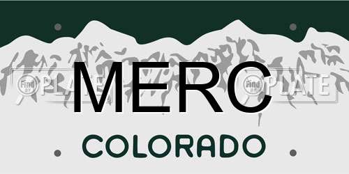 MERC Colorado License Plate