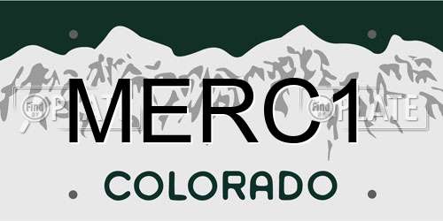 MERC1 Colorado License Plate