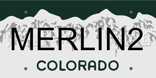 MERLIN2 Colorado License Plate