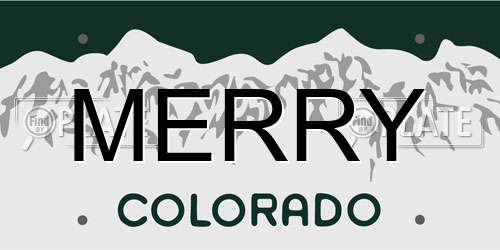 MERRY Colorado License Plate
