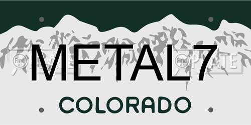 METAL7 Colorado License Plate