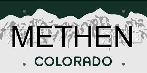 METHEN Colorado License Plate