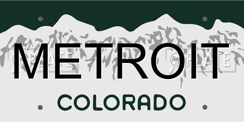 METROIT Colorado License Plate