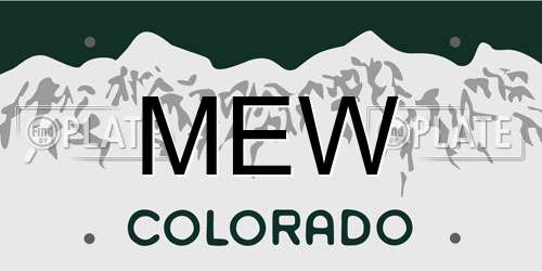 MEW Colorado License Plate