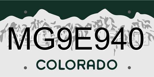 MG9E940 Colorado License Plate