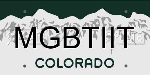 MGBTIIT Colorado License Plate