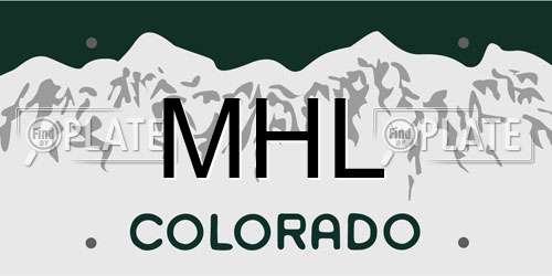 MHL Colorado License Plate