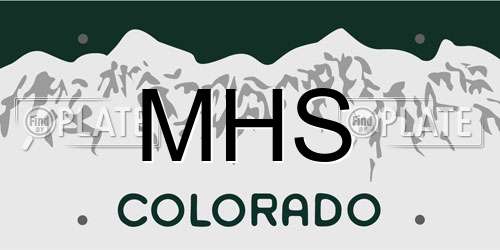 MHS Colorado License Plate