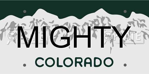 MIGHTY Colorado License Plate