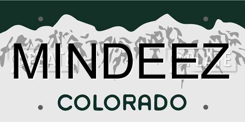 MINDEEZ Colorado License Plate