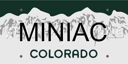 MINIAC Colorado License Plate