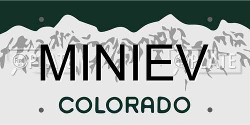 MINIEV Colorado License Plate