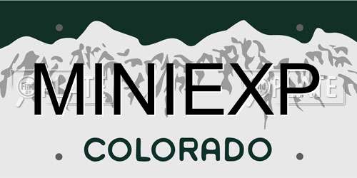 MINIEXP Colorado License Plate
