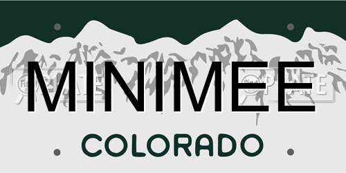 MINIMEE Colorado License Plate