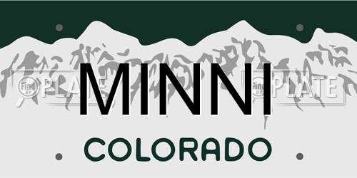 MINNI Colorado License Plate