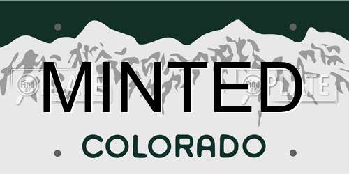 MINTED Colorado License Plate